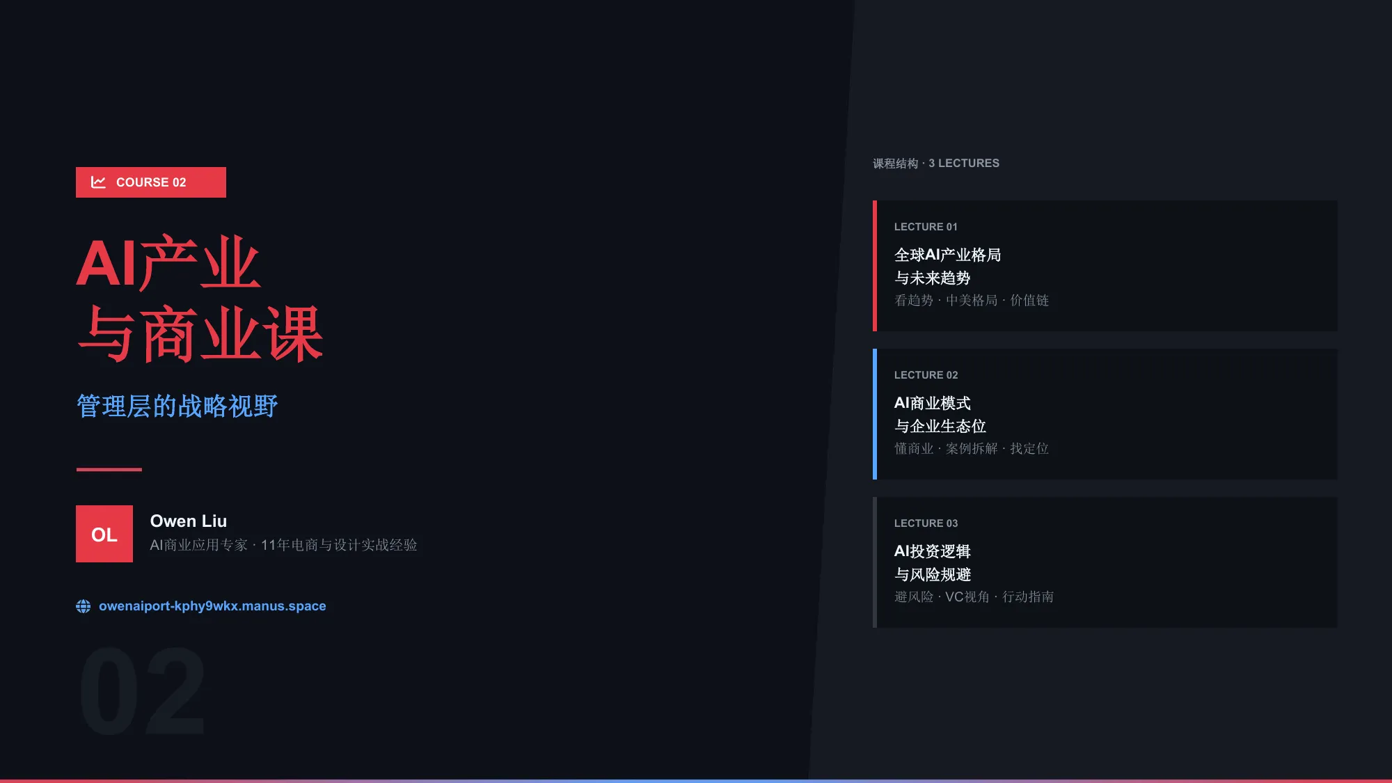 AI产业与商业课：管理层的战略视野